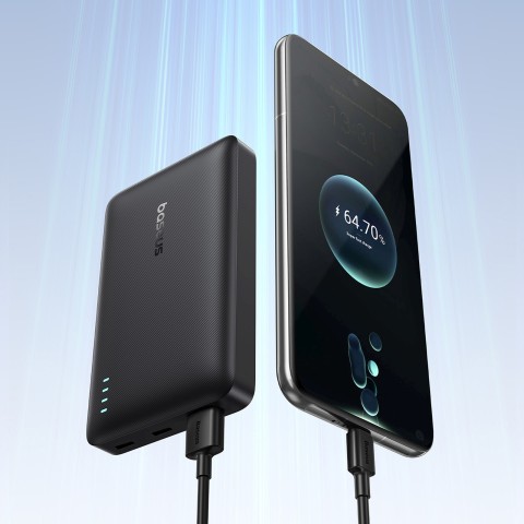 
Išorinė baterija 10000mAh 22.5W EnerFill FP21 USB-A USB-C su USB-C laidu - juoda
