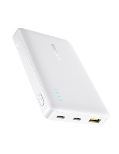 
Išorinė baterija 10000mAh 22.5W EnerFill FP21 USB-A USB-C su USB-C laidu - balta
