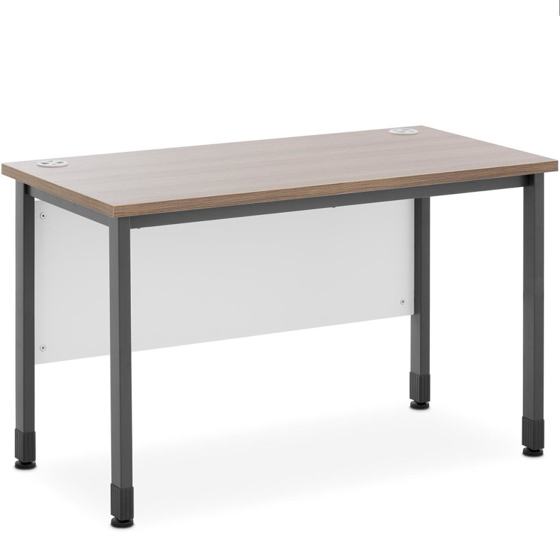 Kaimiškas pramoninis loft kompiuterio stalas namų biurui 120x60 cm rudos ir pilkos spalvos