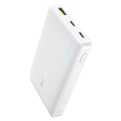 
Išorinė baterija 10000mAh 22.5W EnerFill FP21 USB-A USB-C su USB-C laidu - balta
