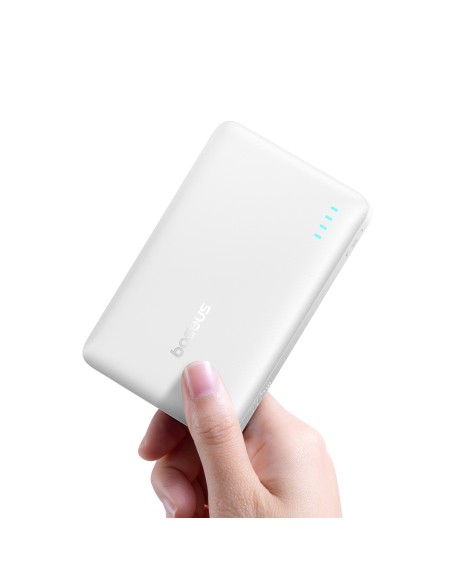 
Išorinė baterija 10000mAh 22.5W EnerFill FP21 USB-A USB-C su USB-C laidu - balta
