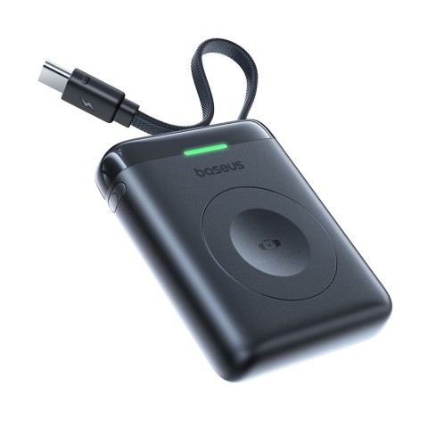 
1640 mAh 5W „EnerFill FW11“ nešiojama baterija, skirta „Apple Watch“ su integruotu laidu - juoda
