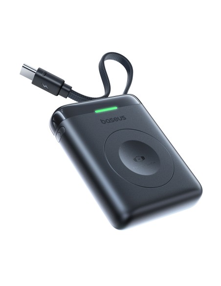 
1640 mAh 5W „EnerFill FW11“ nešiojama baterija, skirta „Apple Watch“ su integruotu laidu - juoda

