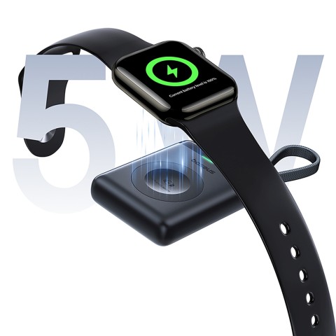 
1640 mAh 5W „EnerFill FW11“ nešiojama baterija, skirta „Apple Watch“ su integruotu laidu - juoda
