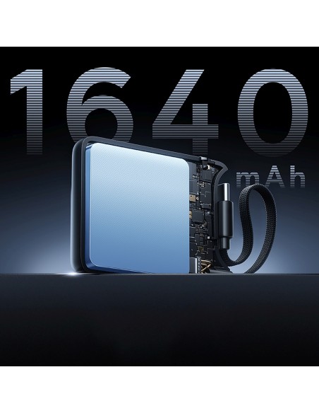 
1640 mAh 5W „EnerFill FW11“ nešiojama baterija, skirta „Apple Watch“ su integruotu laidu - juoda
