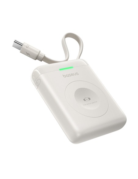 
1640 mAh 5W „EnerFill FW11“ nešiojama baterija, skirta „Apple Watch“ su integruotu laidu – balta
