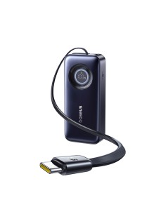 
20000mAh 67W nešiojama baterija su ištraukiamu USB-C laidu – juoda
