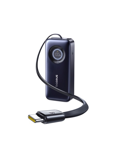 
20000mAh 67W nešiojama baterija su ištraukiamu USB-C laidu – juoda
