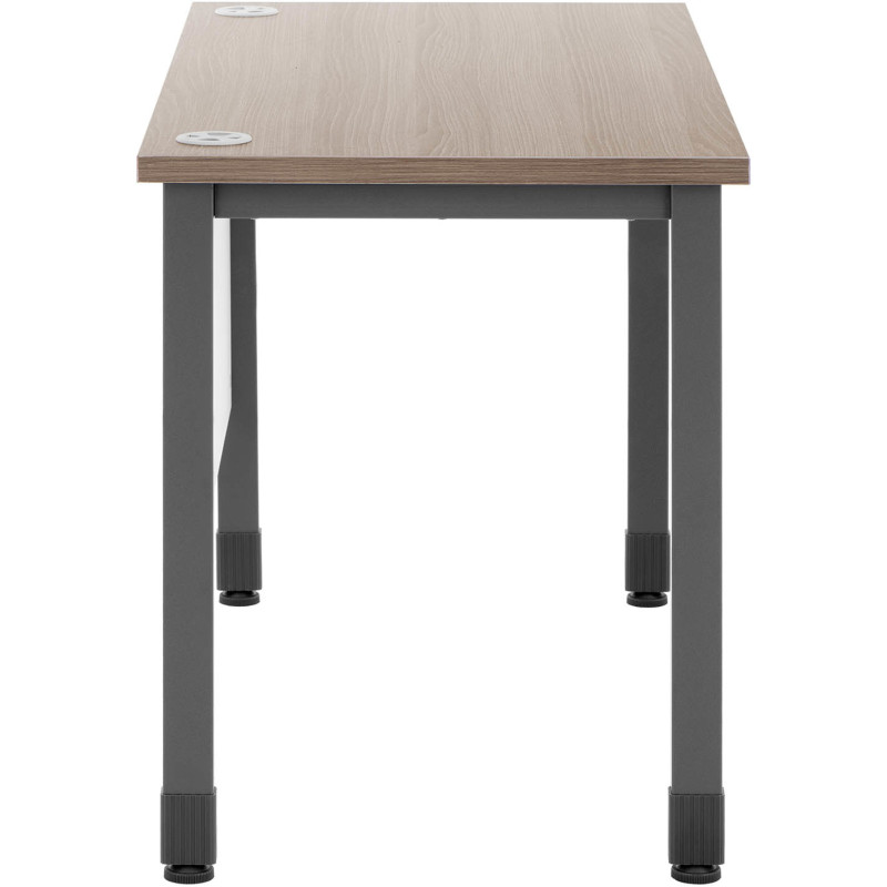 Kaimiškas pramoninis loft kompiuterio stalas namų biurui 120x60 cm rudos ir pilkos spalvos
