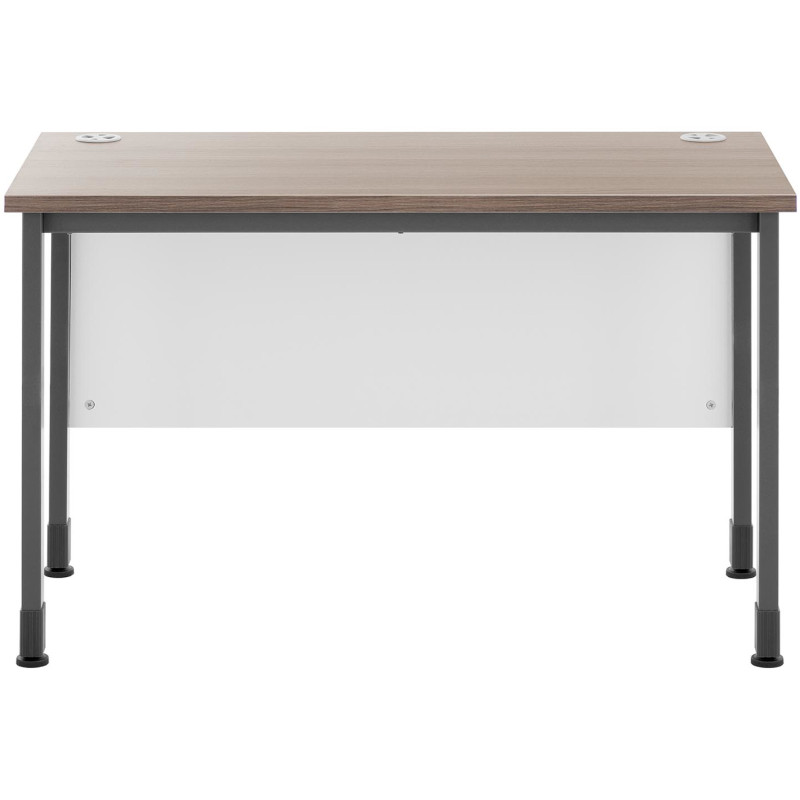 Kaimiškas pramoninis loft kompiuterio stalas namų biurui 120x60 cm rudos ir pilkos spalvos