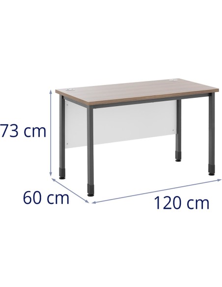Kaimiškas pramoninis loft kompiuterio stalas namų biurui 120x60 cm rudos ir pilkos spalvos Kaimiškas pramoninis loft kompiuterio stalas namų biurui 120x60 cm rudos ir pilkos spalvos