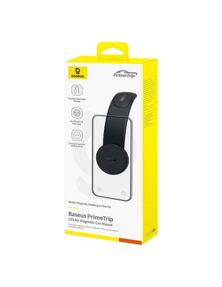 
Magnetinis telefono laikiklis automobiliui, tvirtinamas prie prietaisų skydelio, lipnus - juodas

