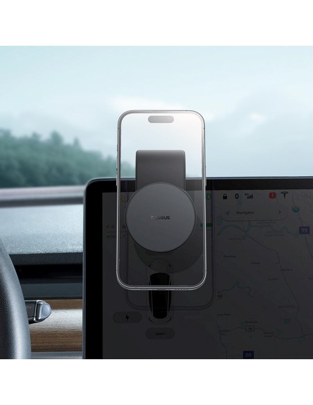 
Magnetinis telefono laikiklis automobiliui, tvirtinamas prie prietaisų skydelio, lipnus - juodas
