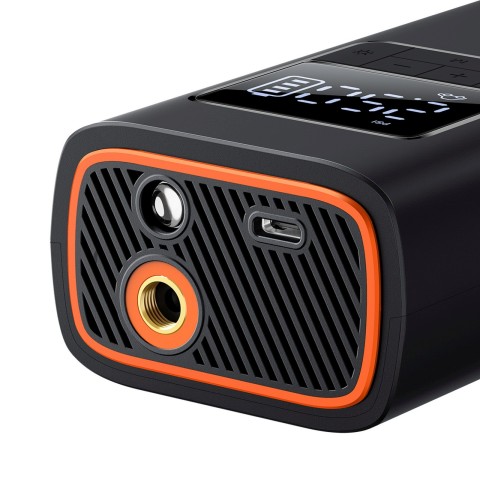 
Baterijomis maitinamas kompresorius, padangų pompa su ekranu, 50 W, 4000 mAh - juodas
