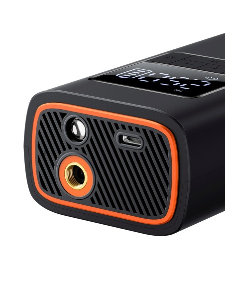 
Baterijomis maitinamas kompresorius, padangų pompa su ekranu, 50 W, 4000 mAh - juodas
