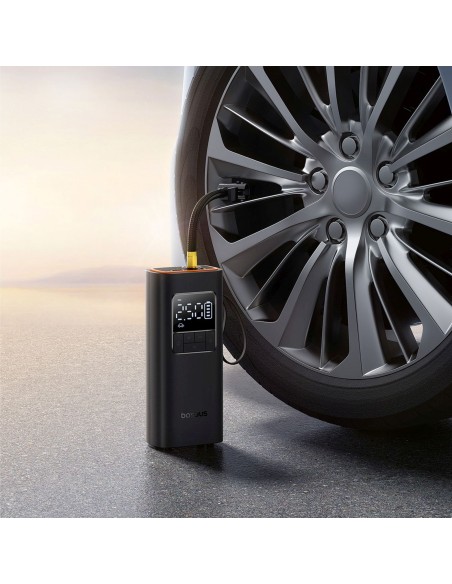 
Baterijomis maitinamas kompresorius, padangų pompa su ekranu, 50 W, 4000 mAh - juodas
