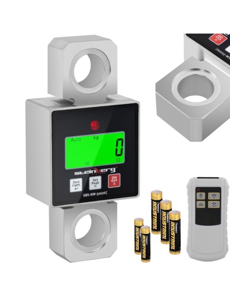 Pakabinamos svarstyklės su nuotolinio valdymo pultu iki 5000 kg / 1 arba 2 kg LCD Pakabinamos svarstyklės su nuotolinio valdymo pultu iki 5000 kg / 1 arba 2 kg LCD