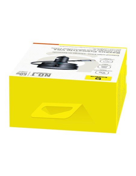 
USB-A USB-C automobilinis įkroviklis su ištraukiamu USB-C laidu, 60 W – juodas
