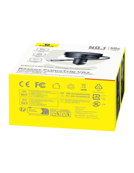 
USB-A USB-C automobilinis įkroviklis su ištraukiamu USB-C laidu, 60 W – juodas
