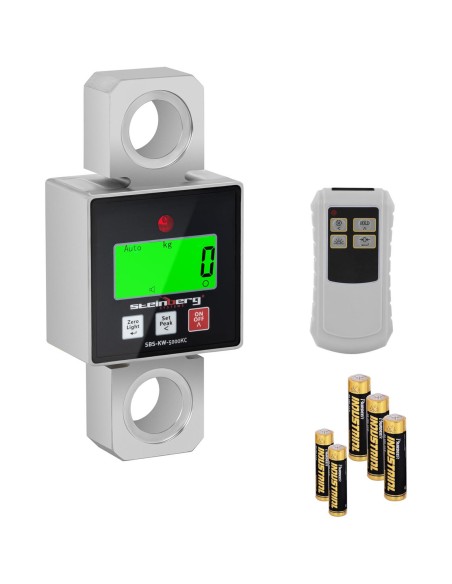Pakabinamos svarstyklės su nuotolinio valdymo pultu iki 5000 kg / 1 arba 2 kg LCD Pakabinamos svarstyklės su nuotolinio valdymo pultu iki 5000 kg / 1 arba 2 kg LCD