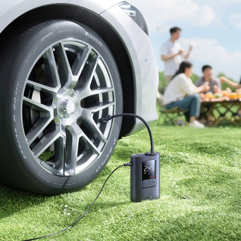 
150 PSI automobilio kompresorius su 12 V maitinimo šaltiniu – tamsiai pilkas

