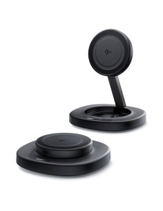 
Sulankstomas 15 W indukcinis įkroviklis su 20 W sieniniu įkrovikliu ir USB-C laidu – juodas
