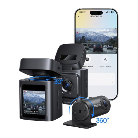 
„PrimeTrip VD1“ 2K+1080p automobilio vaizdo registratorius – juodas
