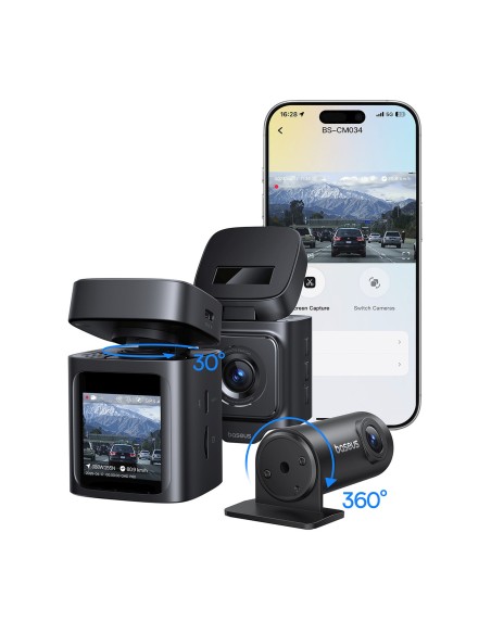 
„PrimeTrip VD1“ 2K+1080p automobilio vaizdo registratorius – juodas
