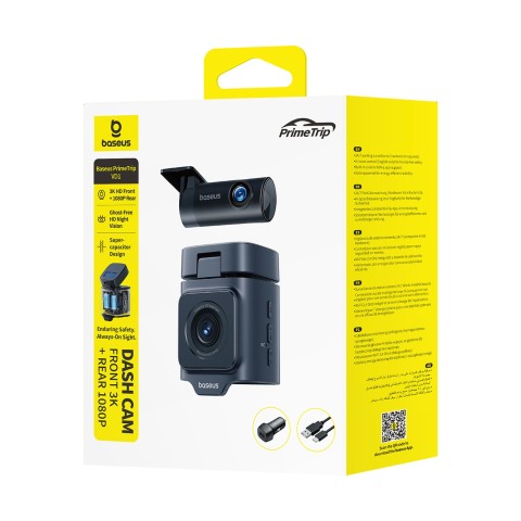 
„PrimeTrip VD1“ 2K+1080p automobilio vaizdo registratorius – juodas
