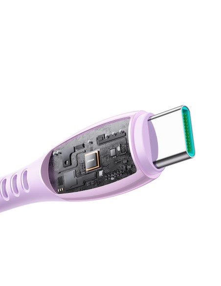
„Vibrant Series“ 60 W USB-C laidas, 1,2 m – violetinis
