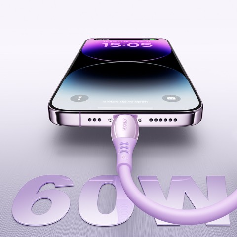 
„Vibrant Series“ 60 W USB-C laidas, 1,2 m – violetinis
