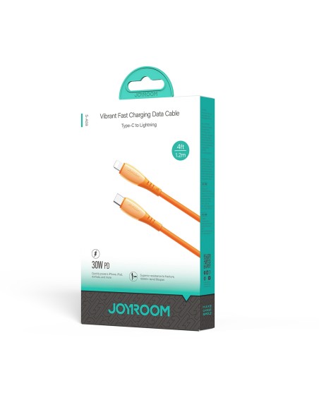 
USB-C laidas – „iPhone Lightning Vibrant“ serijos 30 W 1,2 m – oranžinis
