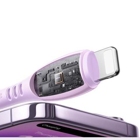 
USB-C laidas – „iPhone Lightning Vibrant“ serijos 30 W 1,2 m – violetinis
