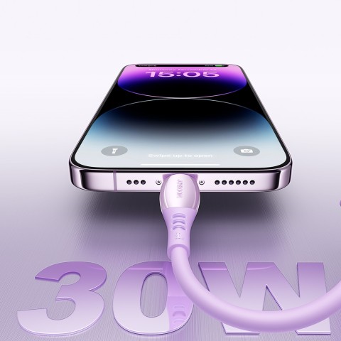 
USB-C laidas – „iPhone Lightning Vibrant“ serijos 30 W 1,2 m – violetinis
