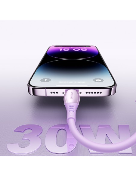 
USB-C laidas – „iPhone Lightning Vibrant“ serijos 30 W 1,2 m – violetinis
