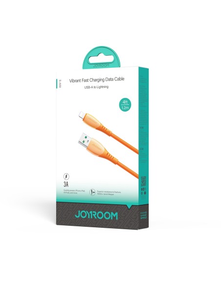
USB-A laidas – „iPhone Lightning Vibrant“ serijos 3A 1,2 m – oranžinis
