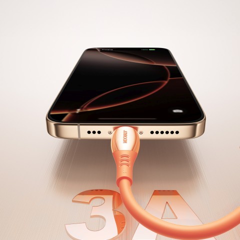 
USB-A laidas – „iPhone Lightning Vibrant“ serijos 3A 1,2 m – oranžinis
