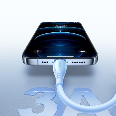 
USB-A laidas – iPhone Lightning Vibrant Series 3A 1.2m – Mėlynas
