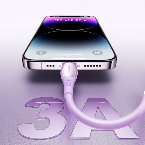 
USB-A laidas – „iPhone Lightning Vibrant Series 3A“ 1,2 m – violetinis

