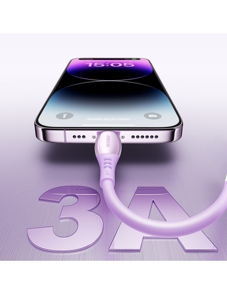 
USB-A laidas – „iPhone Lightning Vibrant Series 3A“ 1,2 m – violetinis
