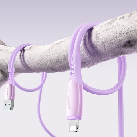
USB-A laidas – „iPhone Lightning Vibrant Series 3A“ 1,2 m – violetinis
