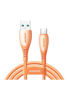 
„Vibrant“ serijos 3A USB-A - USB-C laidas 1,2 m - oranžinis
