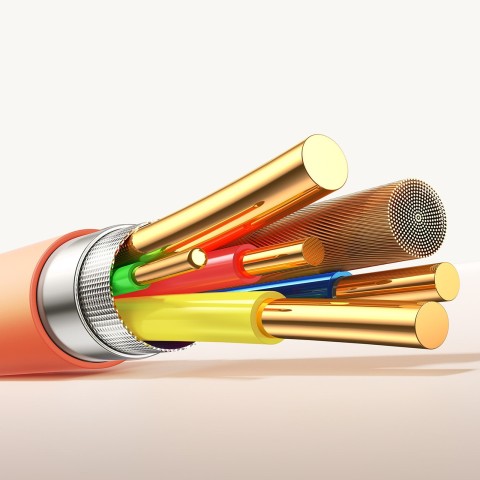 
„Vibrant“ serijos 3A USB-A - USB-C laidas 1,2 m - oranžinis
