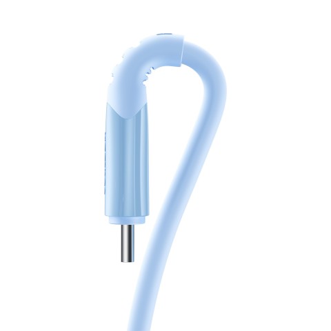 
„Vibrant“ serijos 3A USB-A - USB-C laidas 1,2 m - mėlynas
