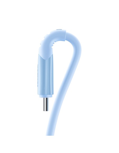 
„Vibrant“ serijos 3A USB-A - USB-C laidas 1,2 m - mėlynas
