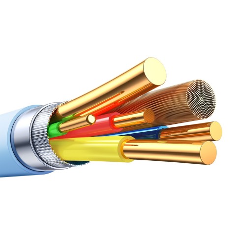 
„Vibrant“ serijos 3A USB-A - USB-C laidas 1,2 m - mėlynas
