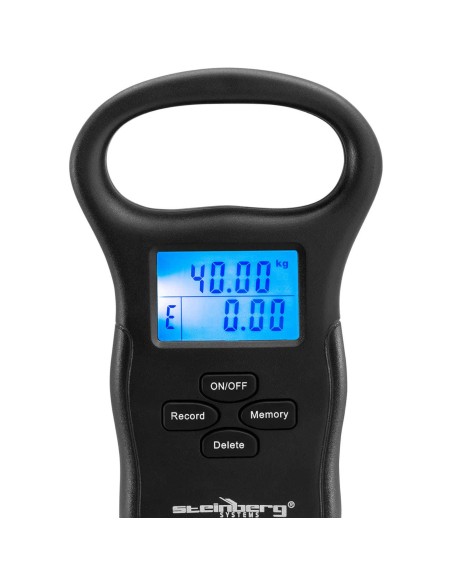 Žvejybinio bagažo kablio svarstyklės su rankena iki 40 kg / 10 g Žvejybinio bagažo kablio svarstyklės su rankena iki 40 kg / 10 g