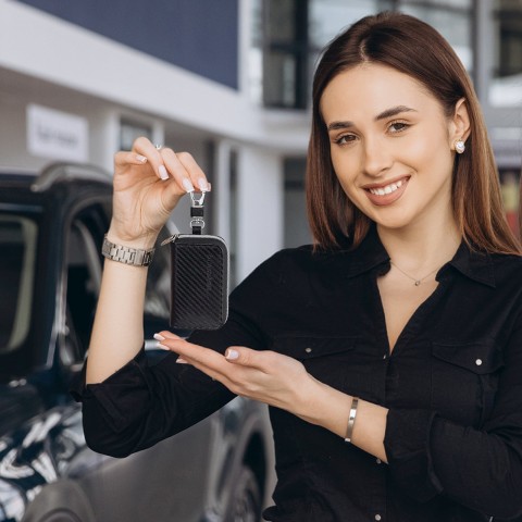 
RFID apsaugos nuo vagystės automobilio raktų dėklas su Faradėjaus narvu – juodas
