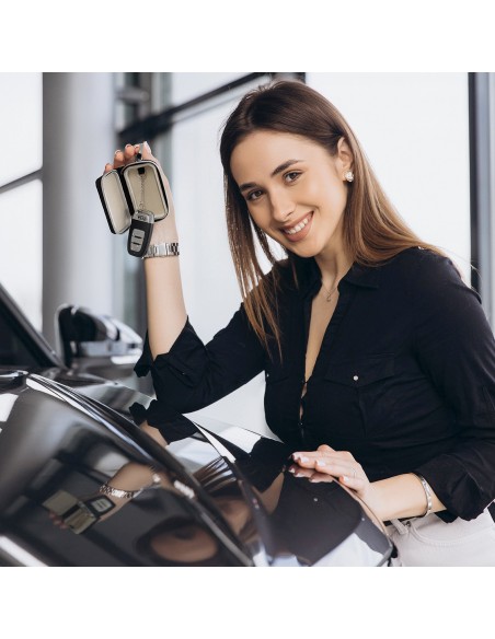 
RFID apsaugos nuo vagystės automobilio raktų dėklas su Faradėjaus narvu – juodas
