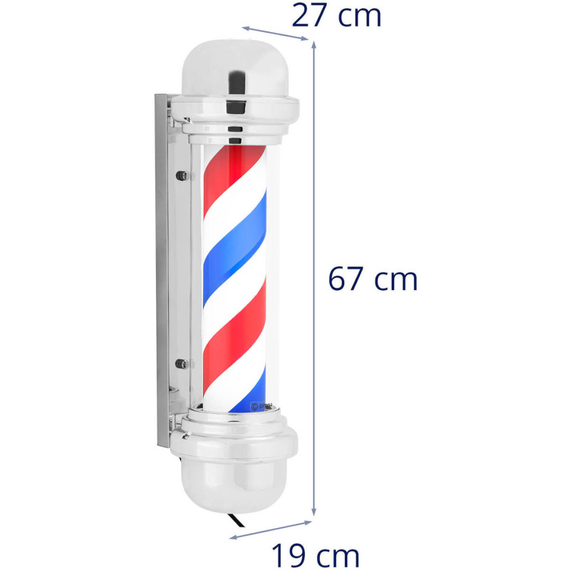Šviečiantis kirpėjo stulpas, sukamasis laukas, 38 cm - sidabrinis